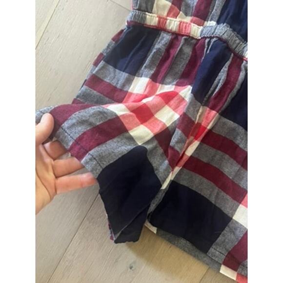NWT Aerie plaid flannel long sleeve romper with shorts size XS red, wihte & blue - Picture 8 of 9